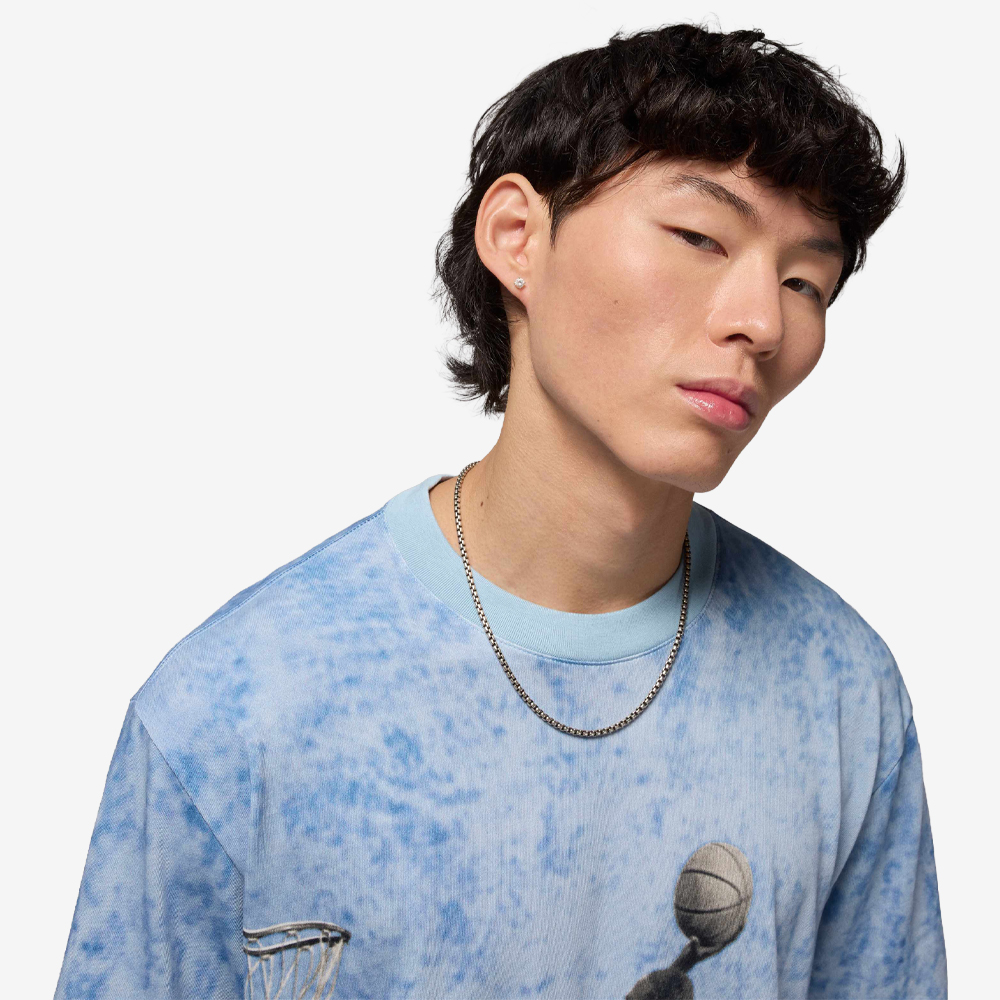 AJ 85 Playground Dunk Graphic T-Shirt, Cirrus Blue/Black#113942