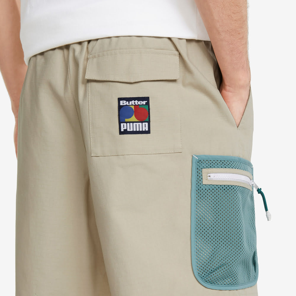 BUTTER GOODS Rip Stop Cargo Shorts, Putty#81829