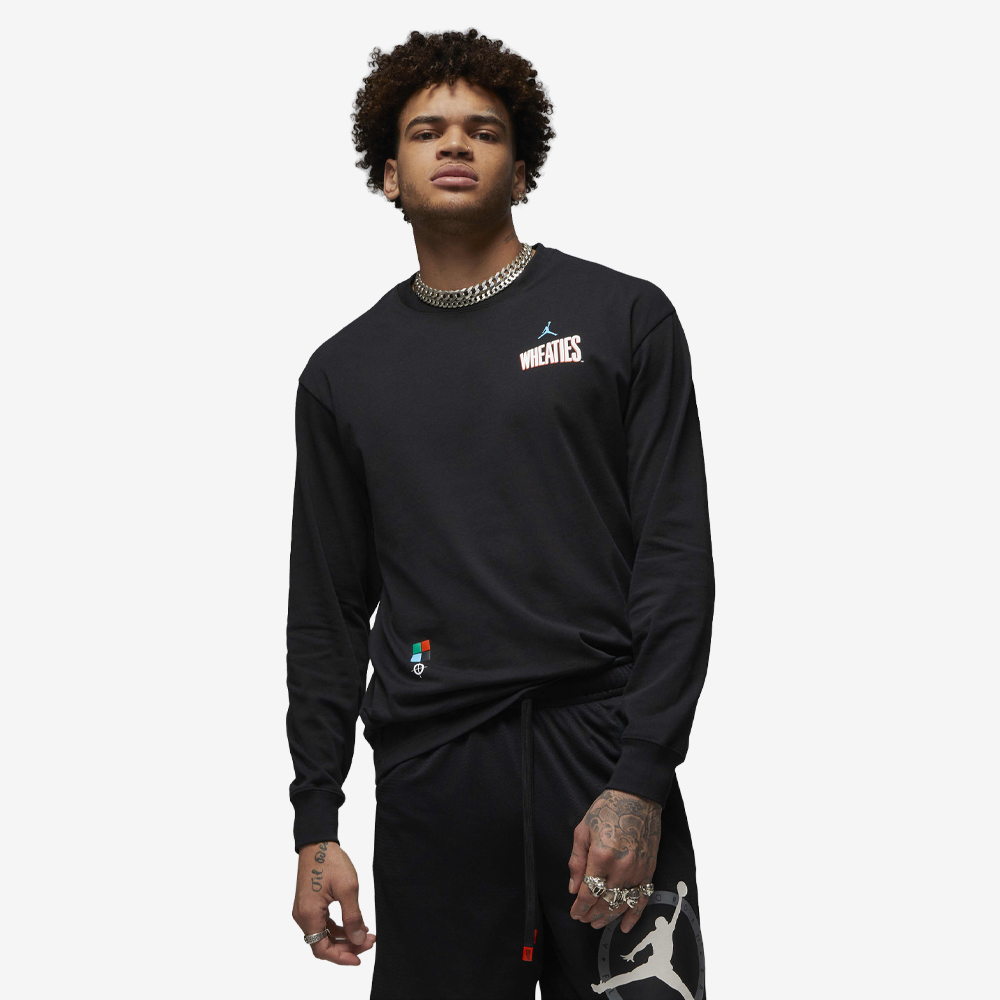 Flight MVP 85 Wheaties Graphic Longsleeve, Black/White/Baltic Blue#114318