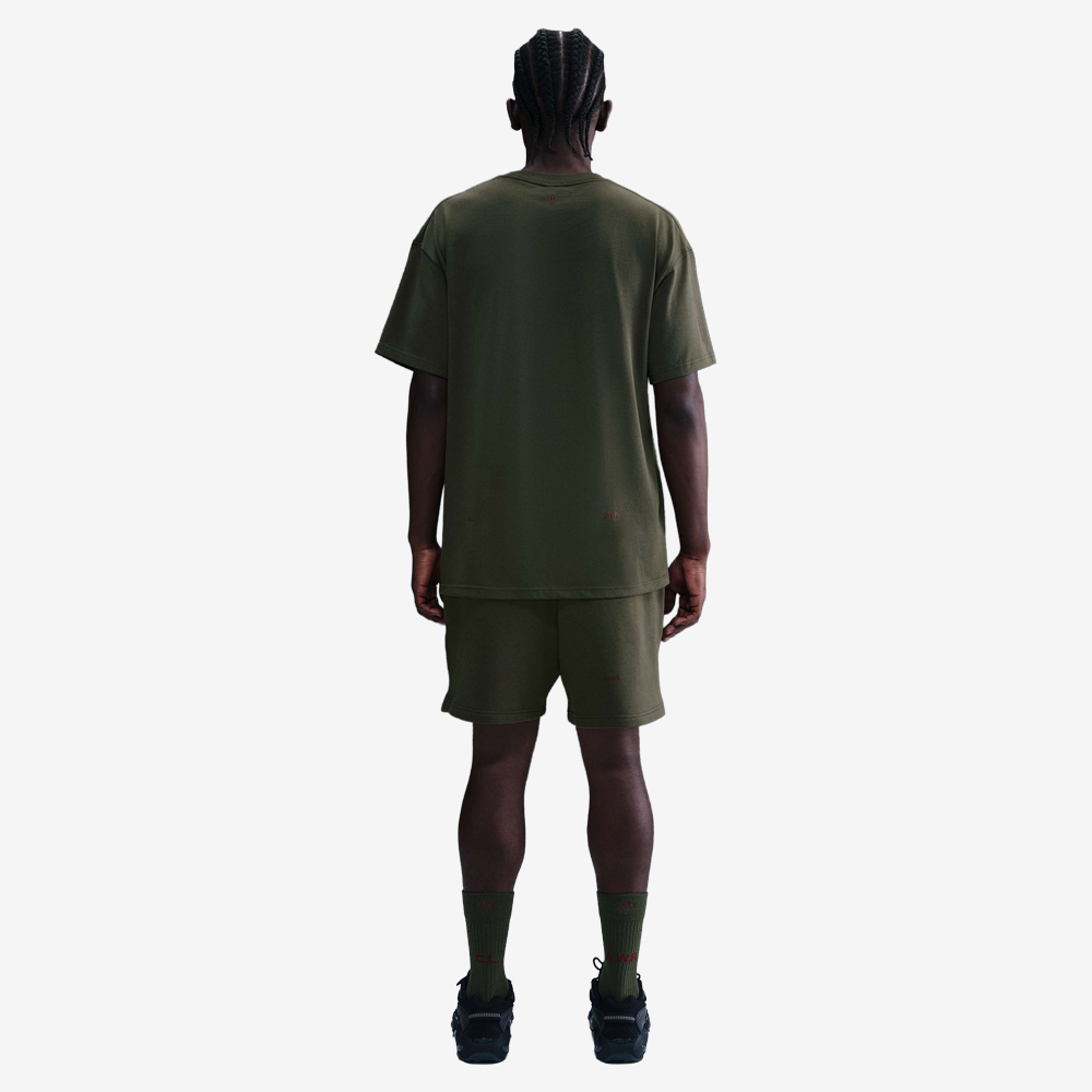 NOCTA Cardinal Fleece Shorts, Cargo Khaki/Team Red#112627