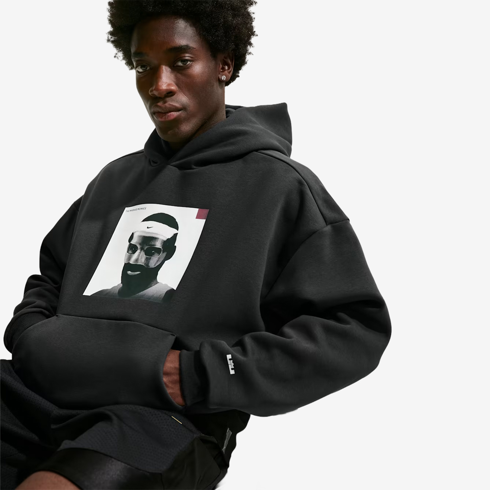 LeBron "Masked Menace" Therma-FIT Basketball Hoodie, Off Noir#113870