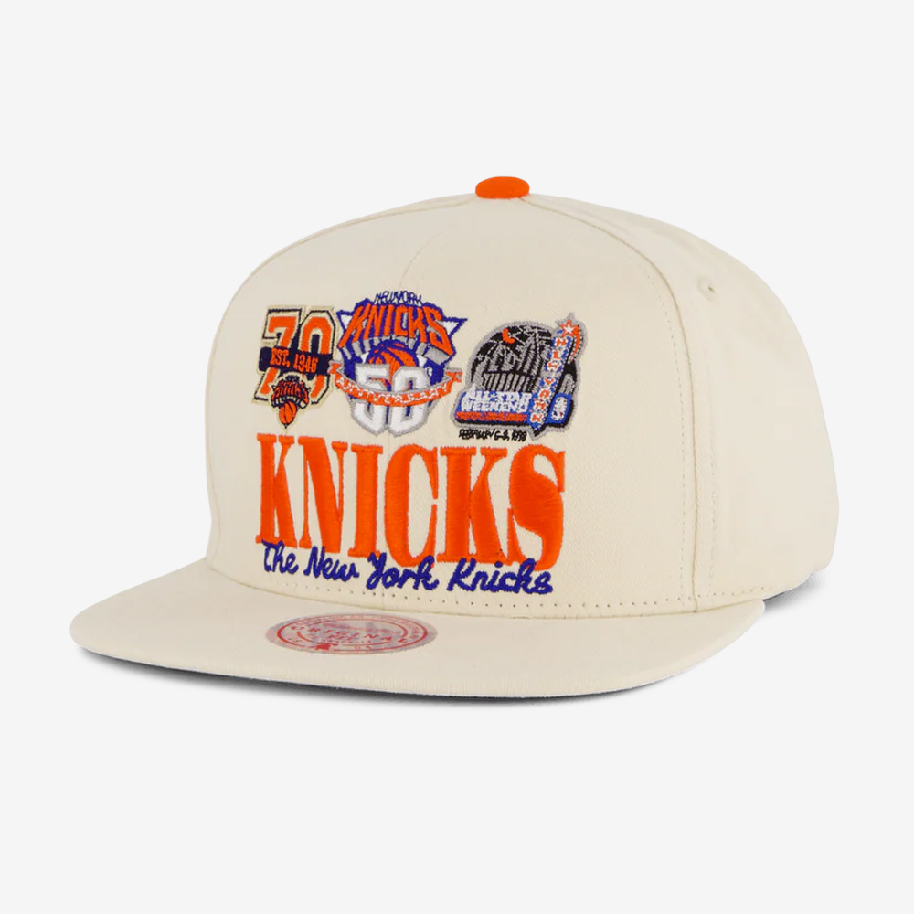 New York Knicks NBA Reframe Retro Snapback, Off White#113681