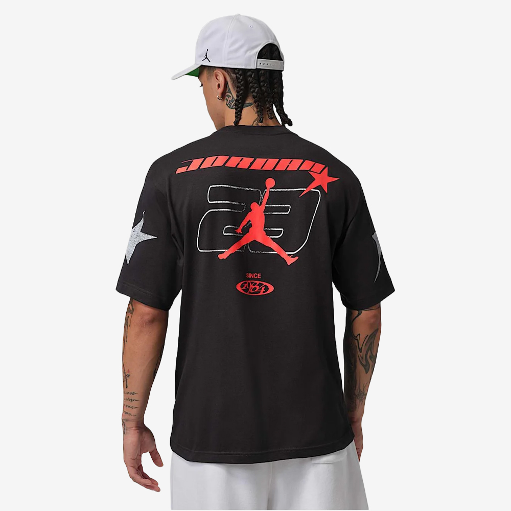 Star Graphic T-Shirt, Black#115260