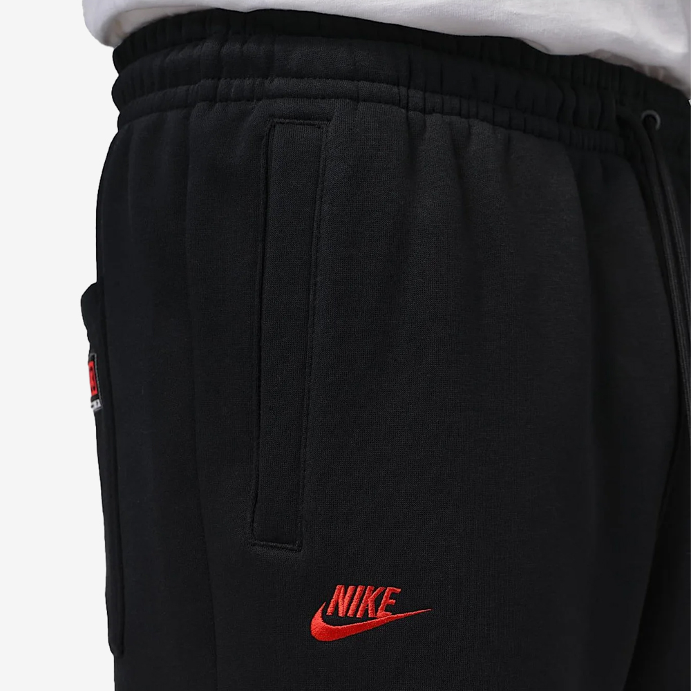Brooklyn Embroirded Fleece Pants, Black/Chile Red#115248