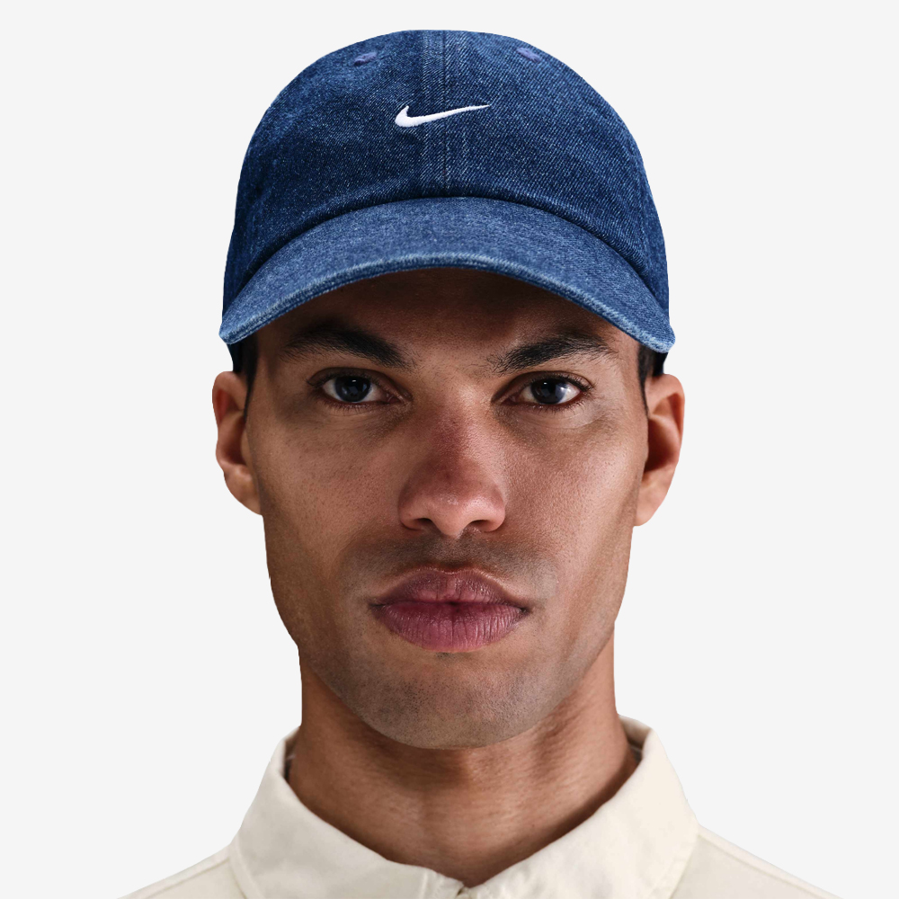 Unstructured Denim Cap, College Navy/White#113343