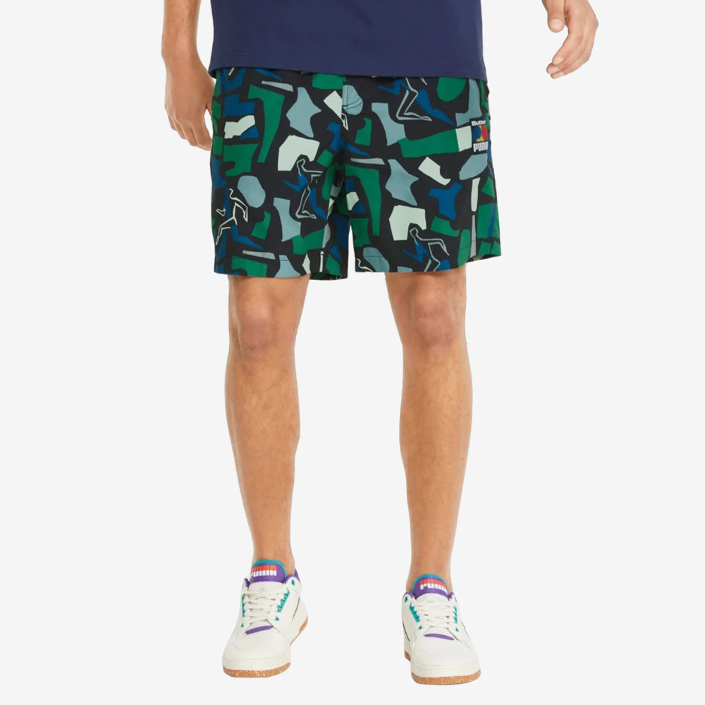 BUTTER GOODS AOP Shorts, Mineral Blue#81836