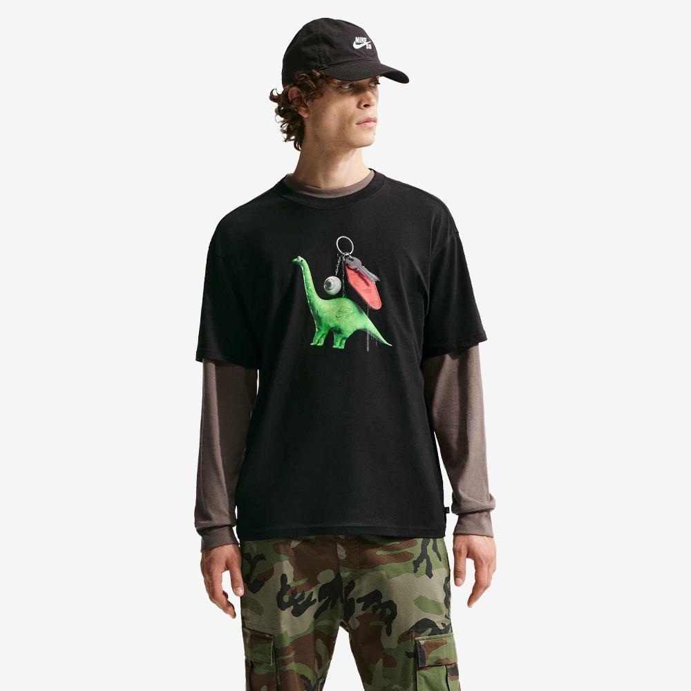 SB Dino Keychain Skate Tee, Black