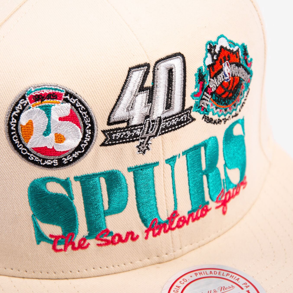 San Antonio Spurs NBA Reframe Retro Snapback, Off White#113713