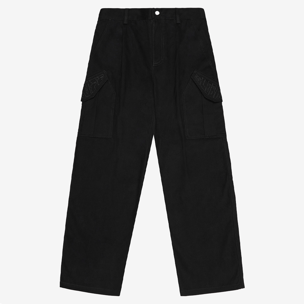 Loose Cargo Pants, Black