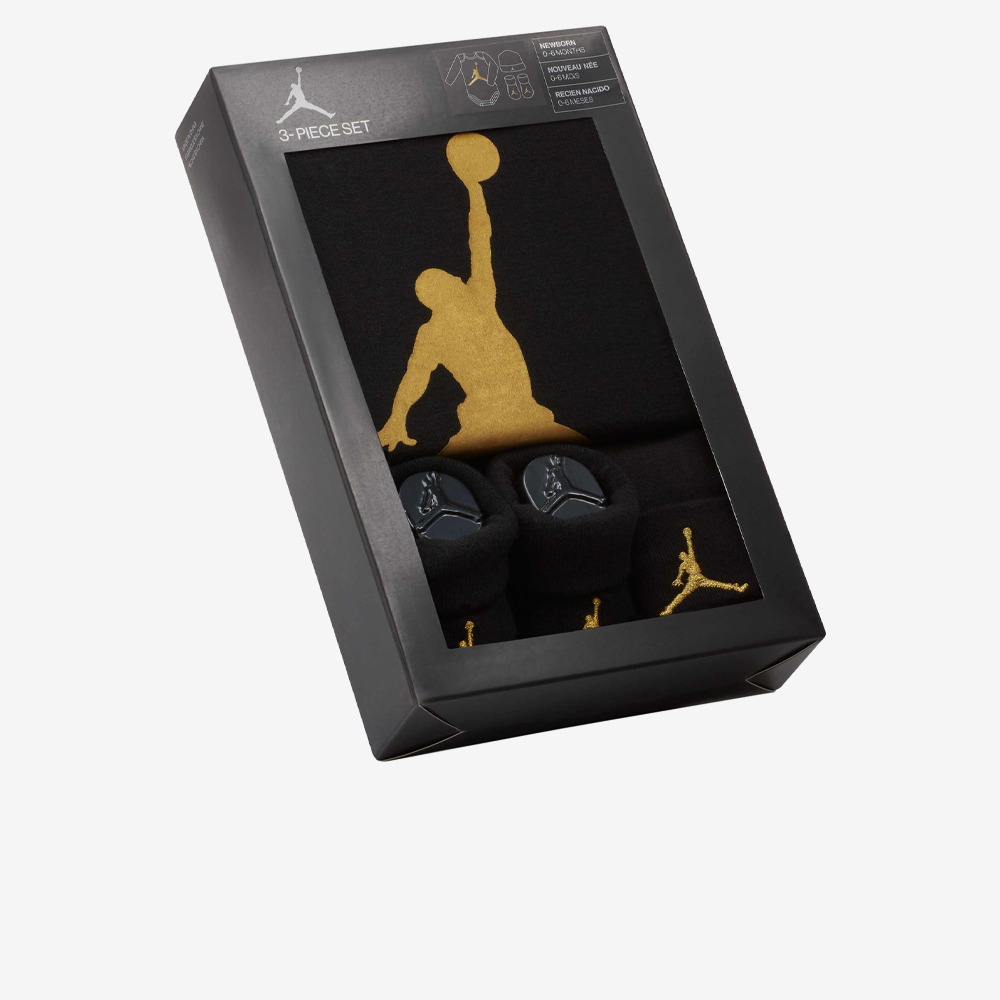 Baby 3-Piece Box Set, Black/Gold#113884