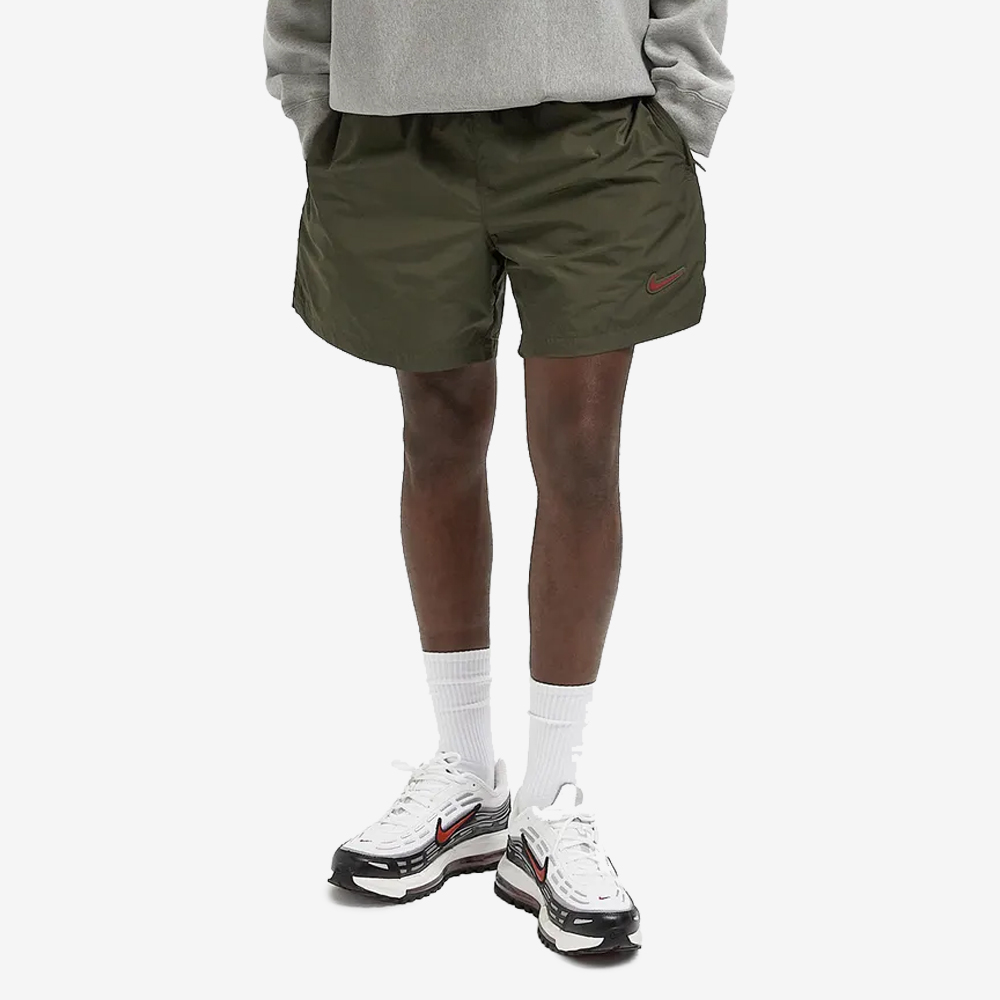 NOCTA Cardinal Nylon Shorts, Cargo Khaki/Team Red#112629