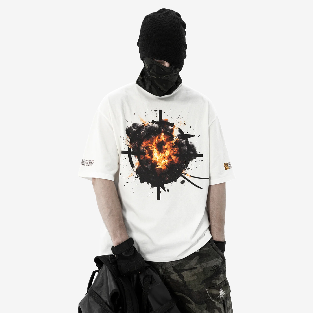 DETONATE Tee, White/Black/Orange#114837