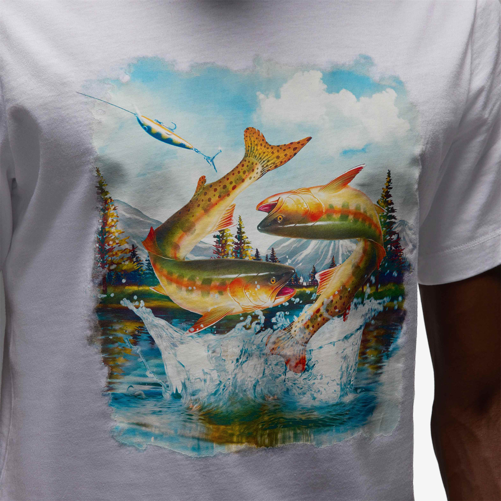 Luka Gone Fishing T-Shirt, White