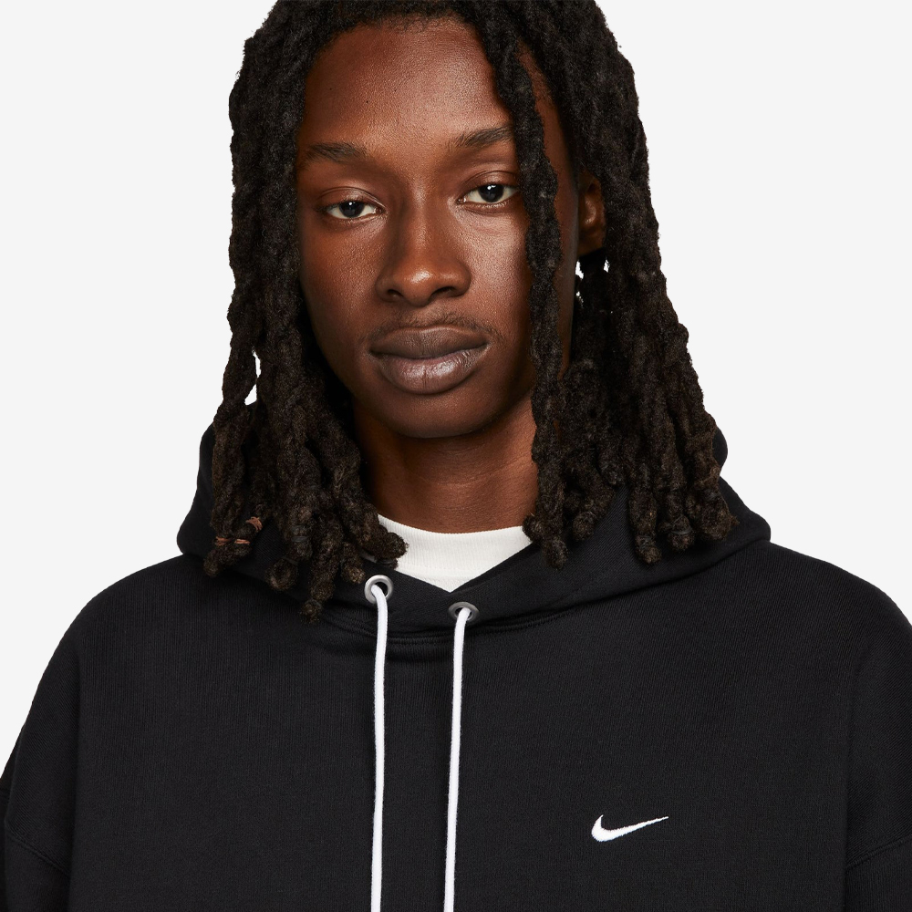 NRG Solo Swoosh Fleece Hoodie, Black/White