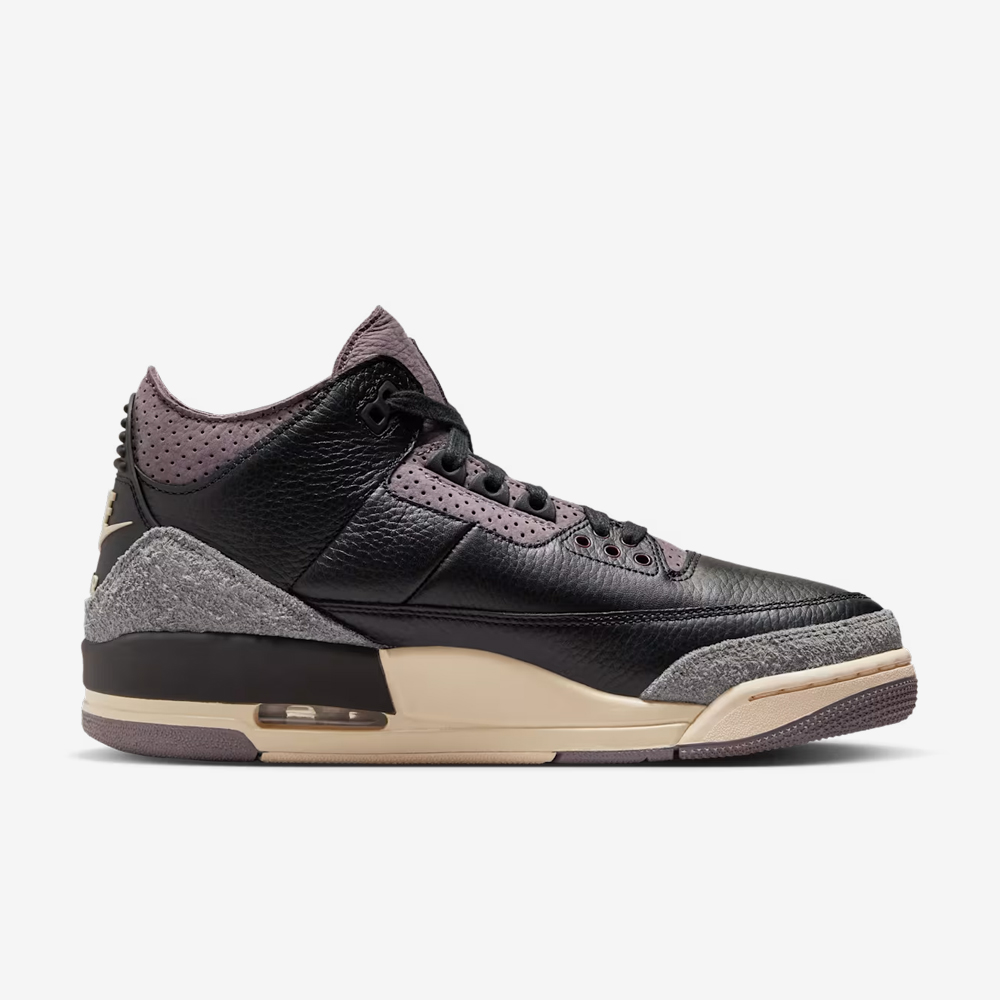 A Ma Maniére x Wmns AJ 3 Retro OG SP, Black and Flat Pewter#114695