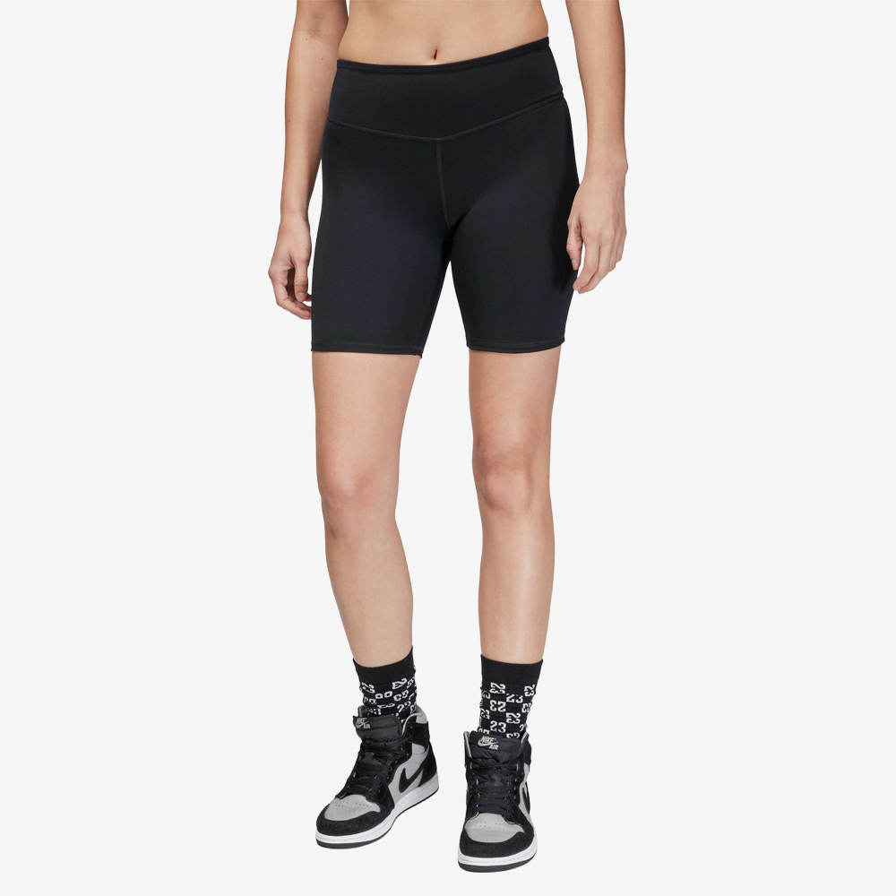 Wmns Sport High-Waisted Bike Shorts, Black/White#114490