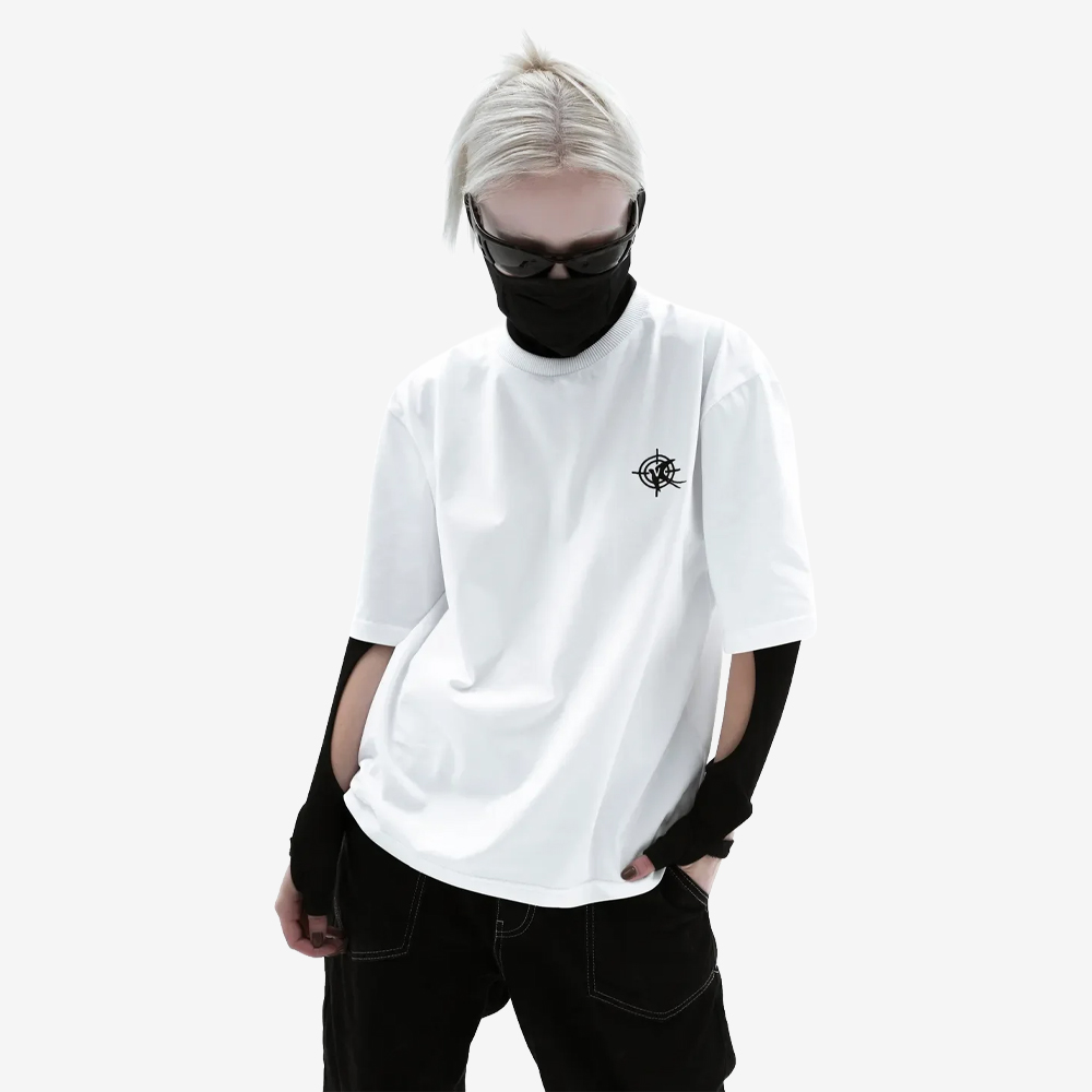 ICELAND COTTON T-Shirt, White/Black#114882