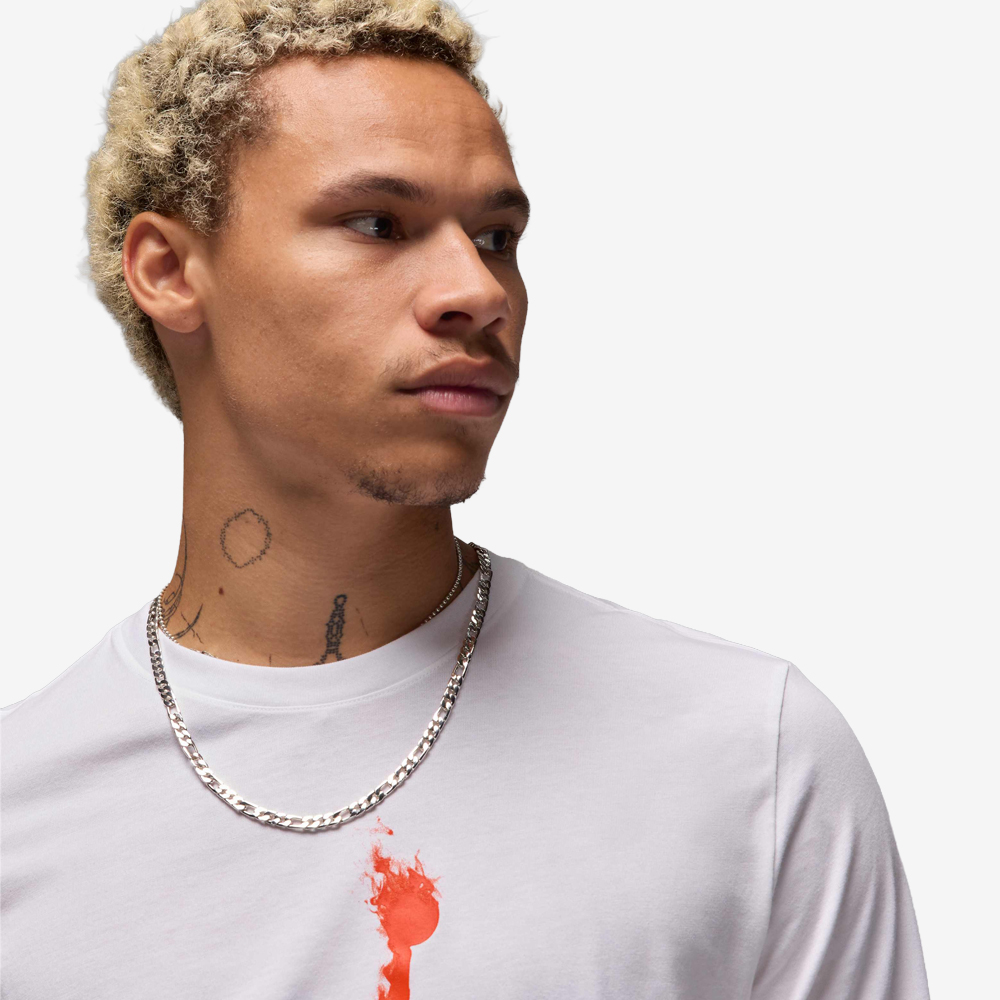 Flame Jumpman Longsleeve, White/Team Orange/Team Orange