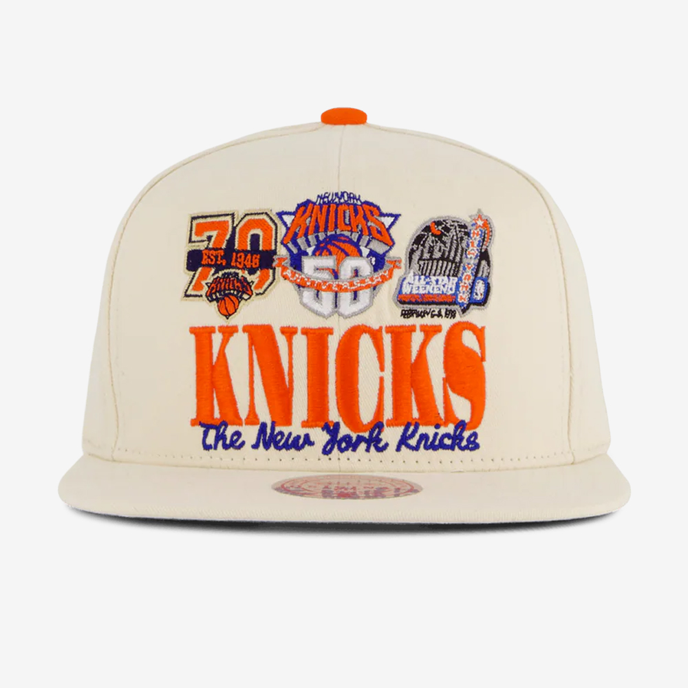 New York Knicks NBA Reframe Retro Snapback, Off White#113683