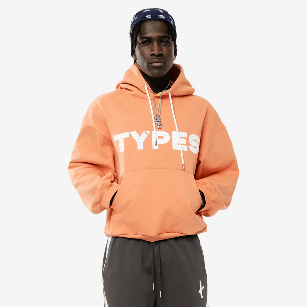 "Vintage Logo" Hoodie, Orange#112693