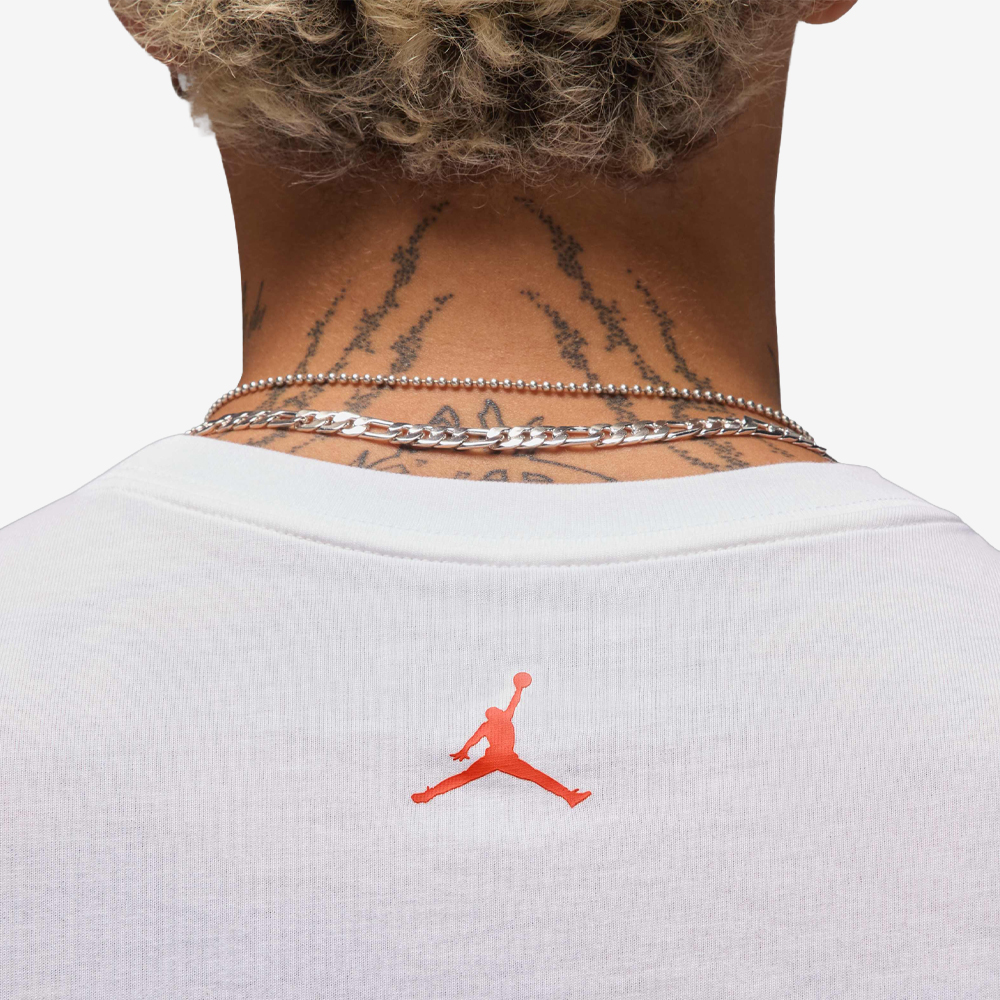 Flame Jumpman Longsleeve, White/Team Orange/Team Orange#114315