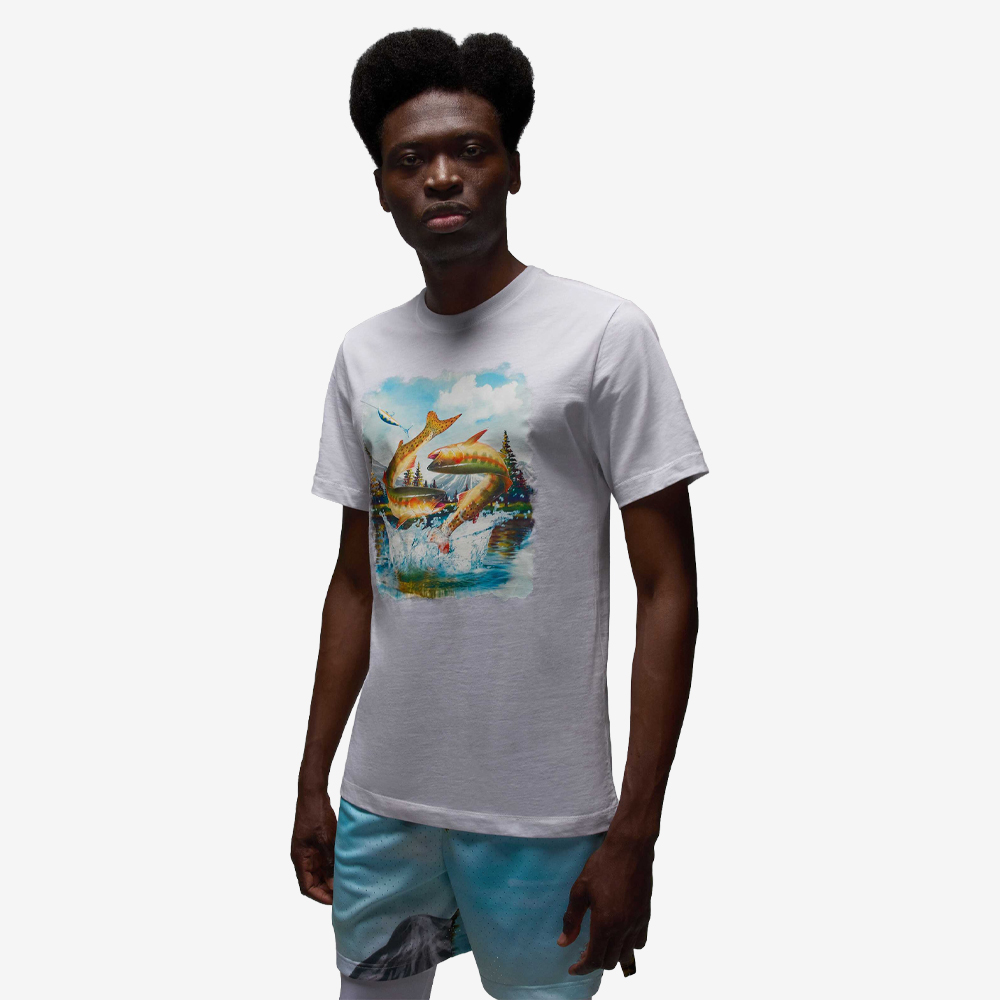 Luka Gone Fishing T-Shirt, White#113439