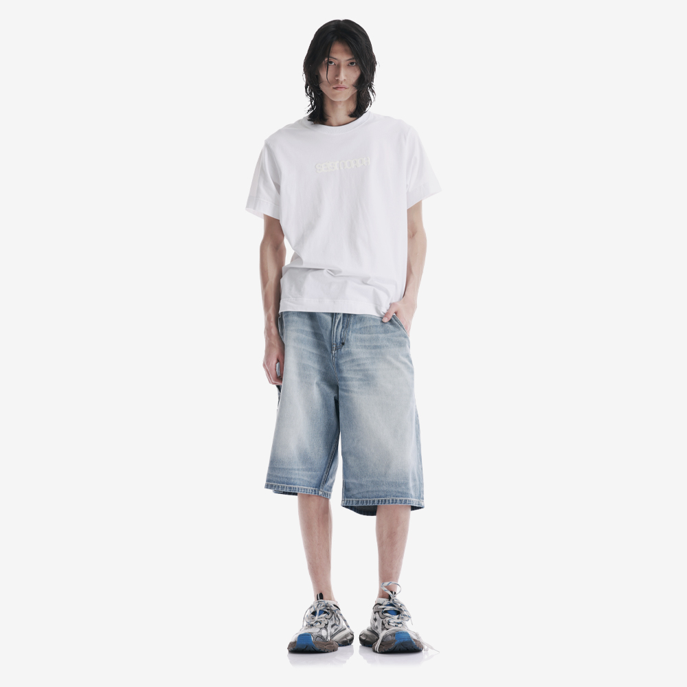 Tonal Logo T-Shirt, White#111952