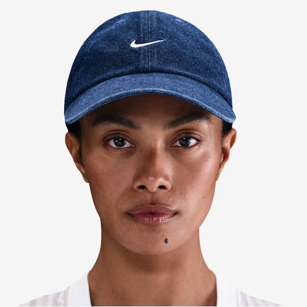 Unstructured Denim Cap, College Navy/White#113346