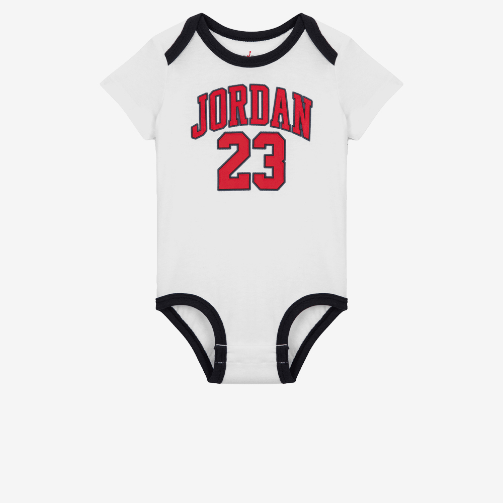 Baby 23 Jersey 3-Pack Bodysuits, Black