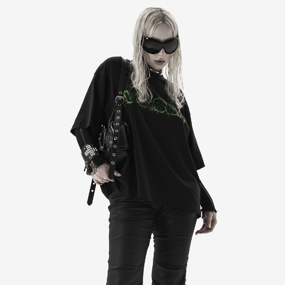 ACID Fluorescent T‑Shirt , Black/Green#114827