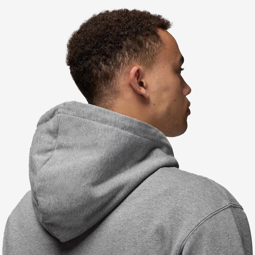 Flight Fleece Pullover Hoodie, Grey Heather/White#109759