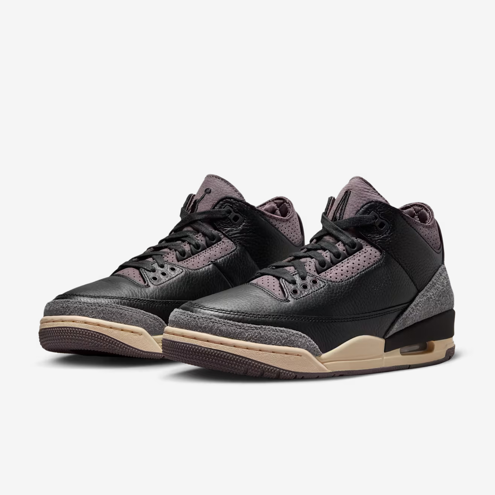 A Ma Maniére x Wmns AJ 3 Retro OG SP, Black and Flat Pewter