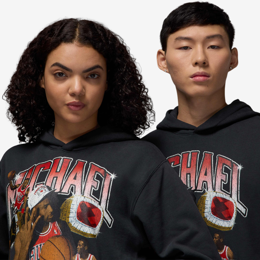 Flight Fleece Graphic Pullover Hoodie, Off-Noir