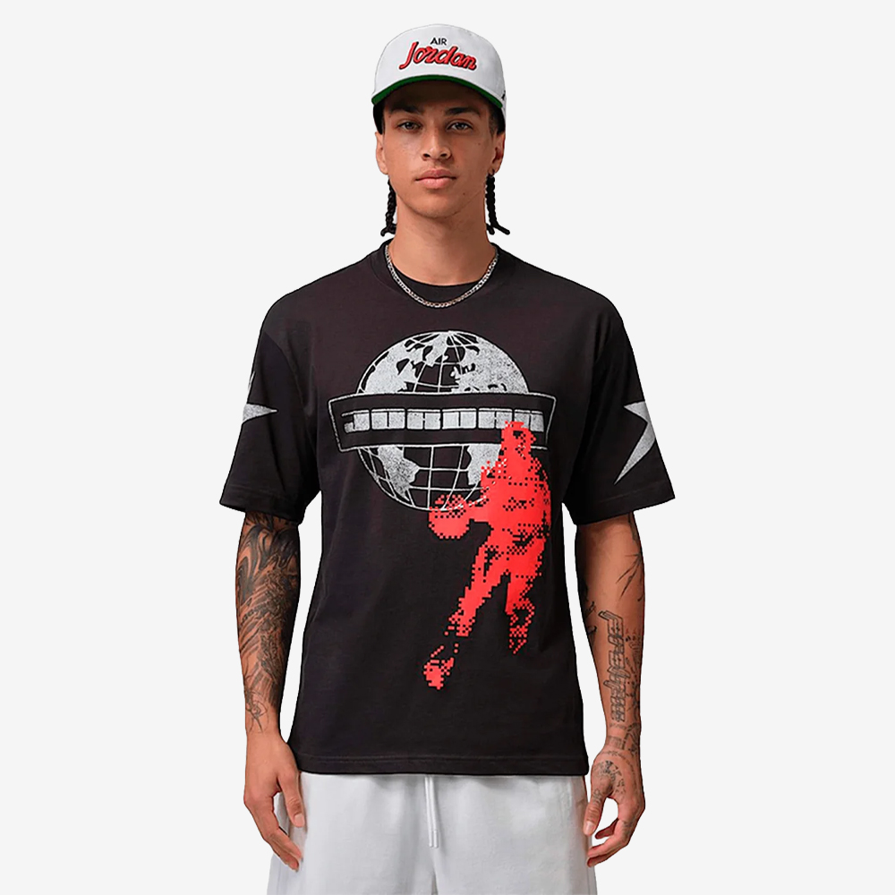 Star Graphic T-Shirt, Black#115259