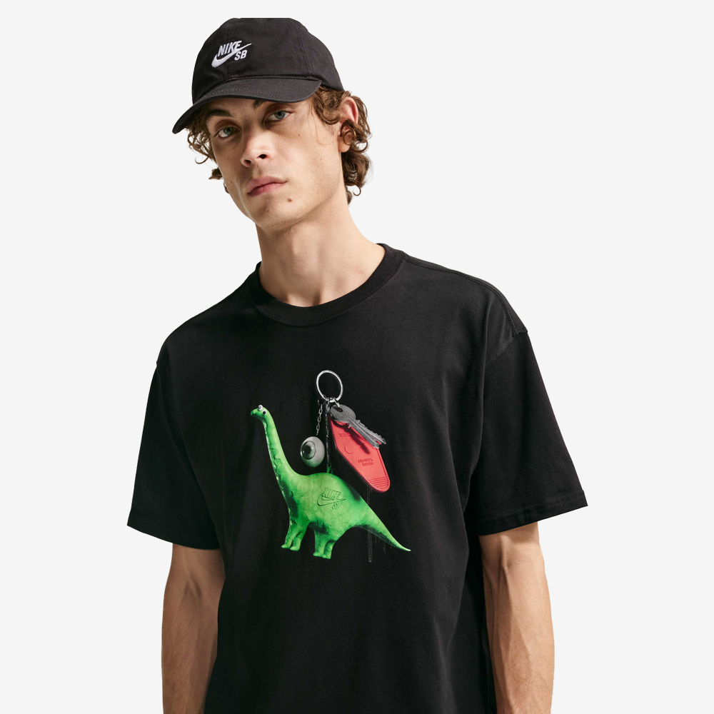 SB Dino Keychain Skate Tee, Black#113987