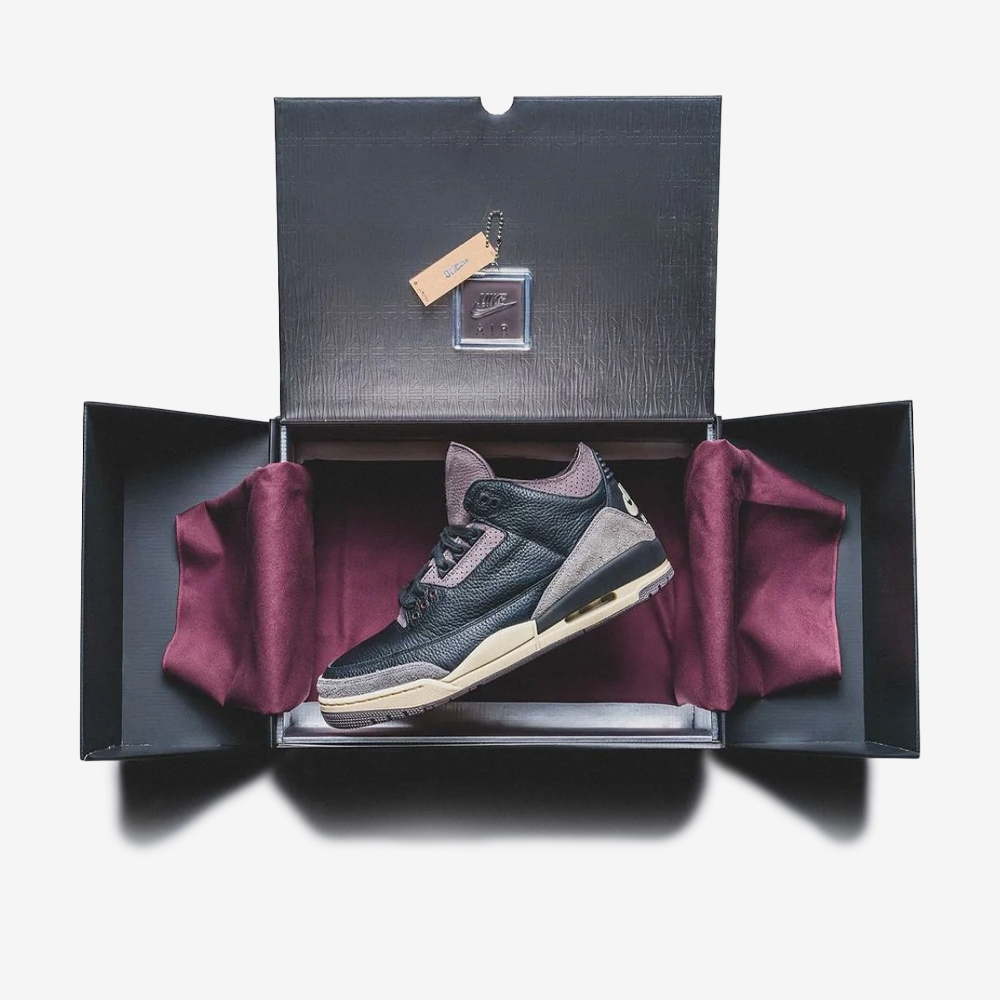 A Ma Maniére x Wmns AJ 3 Retro OG SP, Black and Flat Pewter#114702