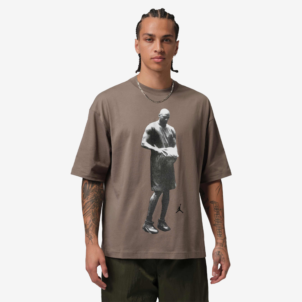 Sport MJ Standing Dri-FIT T-Shirt, Olive Grey/Black#113786
