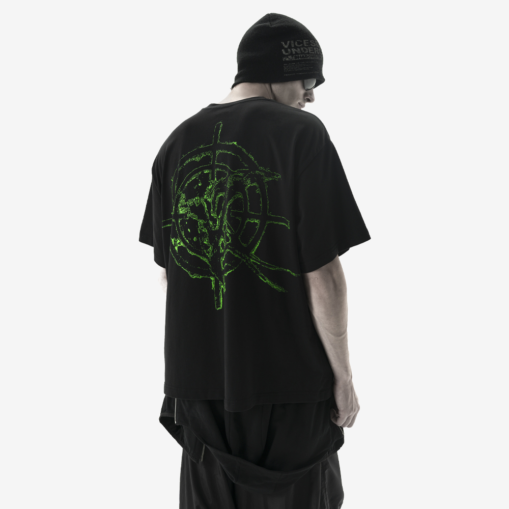 ACID Fluorescent T‑Shirt , Black/Green#114825