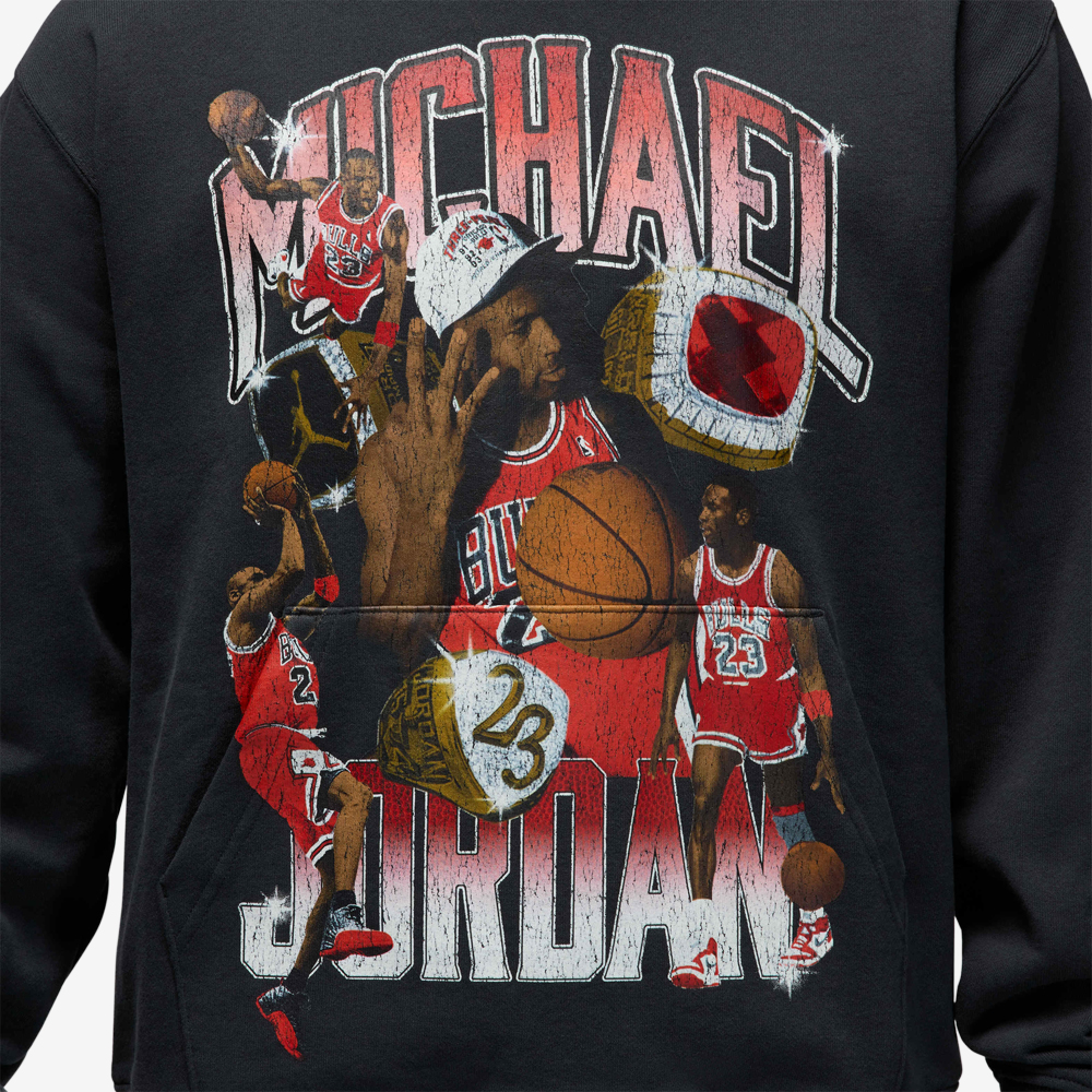Flight Fleece Graphic Pullover Hoodie, Off-Noir#113447