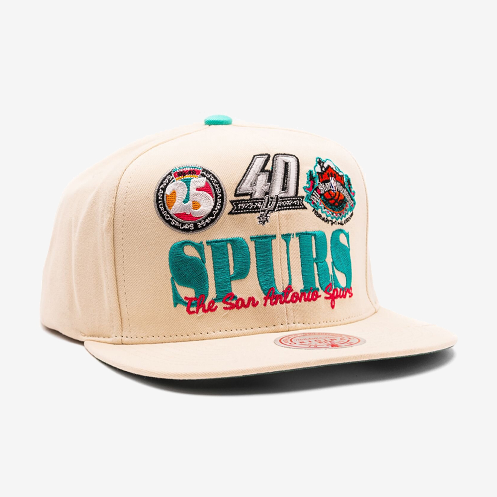 San Antonio Spurs NBA Reframe Retro Snapback, Off White#113711