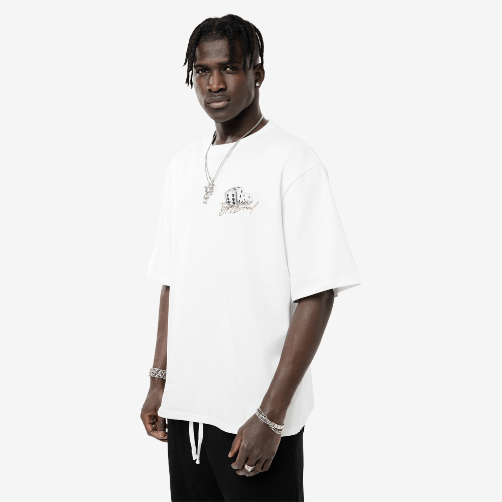 "Dice" T-Shirt, White#112770
