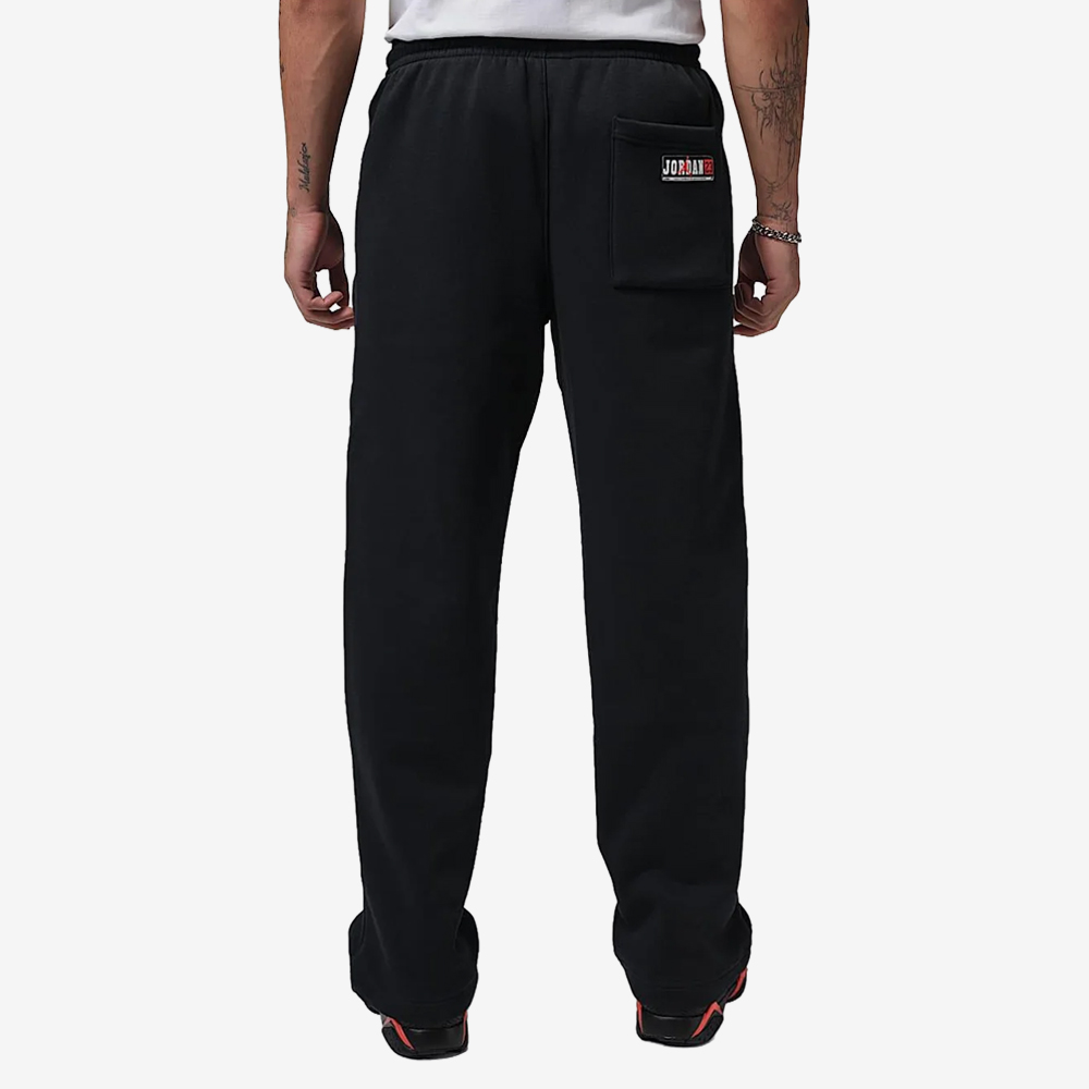 Brooklyn Embroirded Fleece Pants, Black/Chile Red