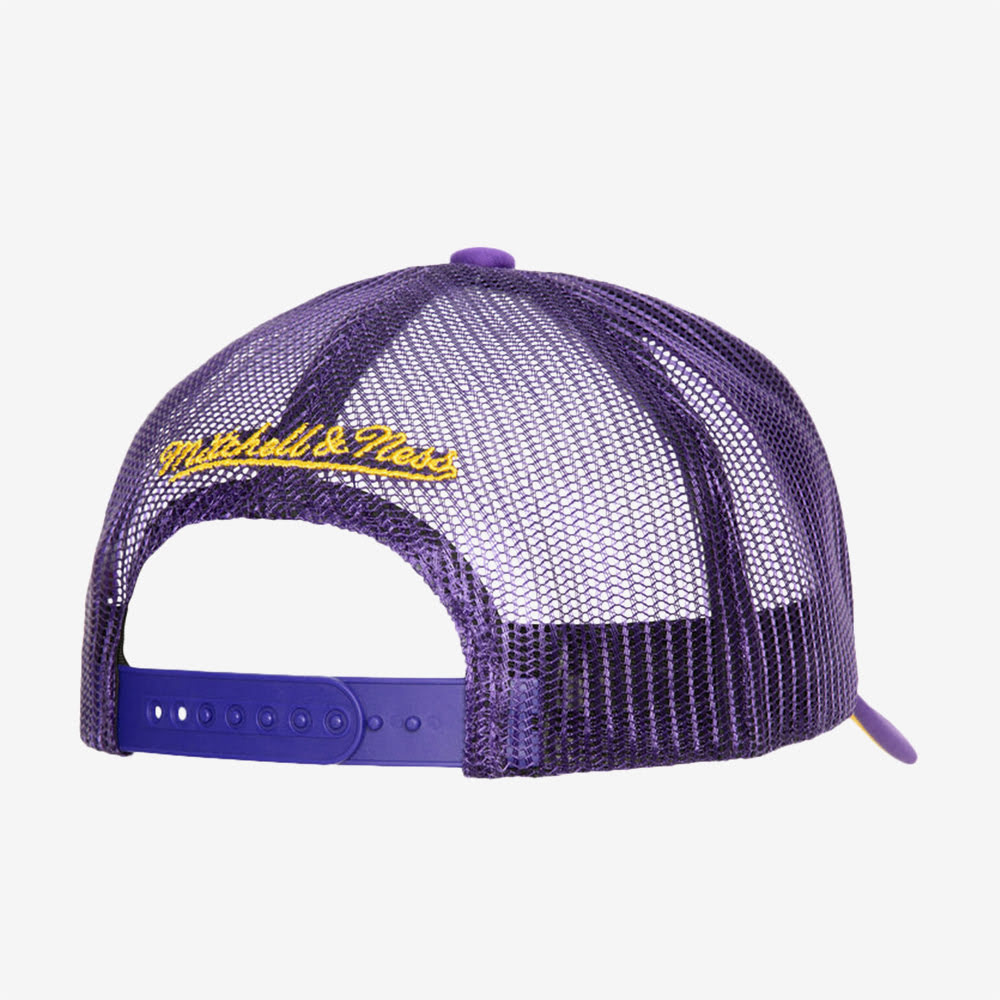 Los Angeles Lakers NBA Billboard Trucker Snapback, Purple/Yellow#91825