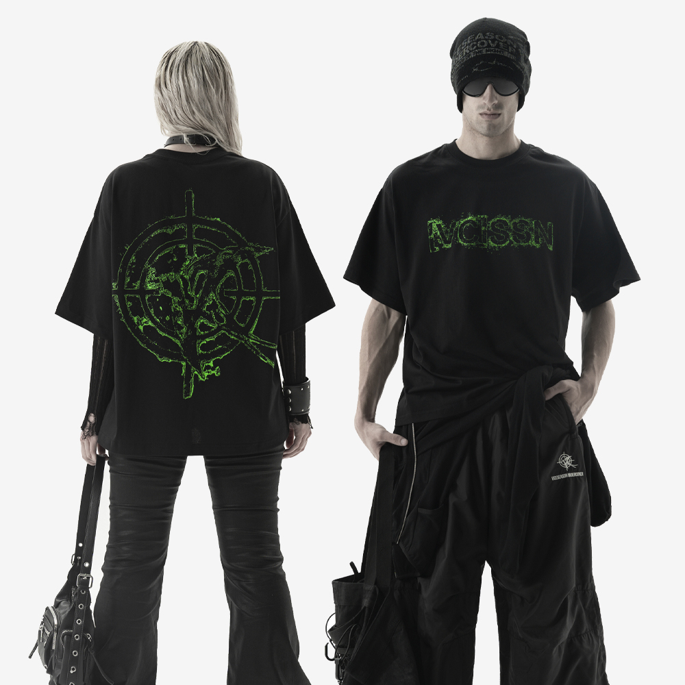 ACID Fluorescent T‑Shirt , Black/Green