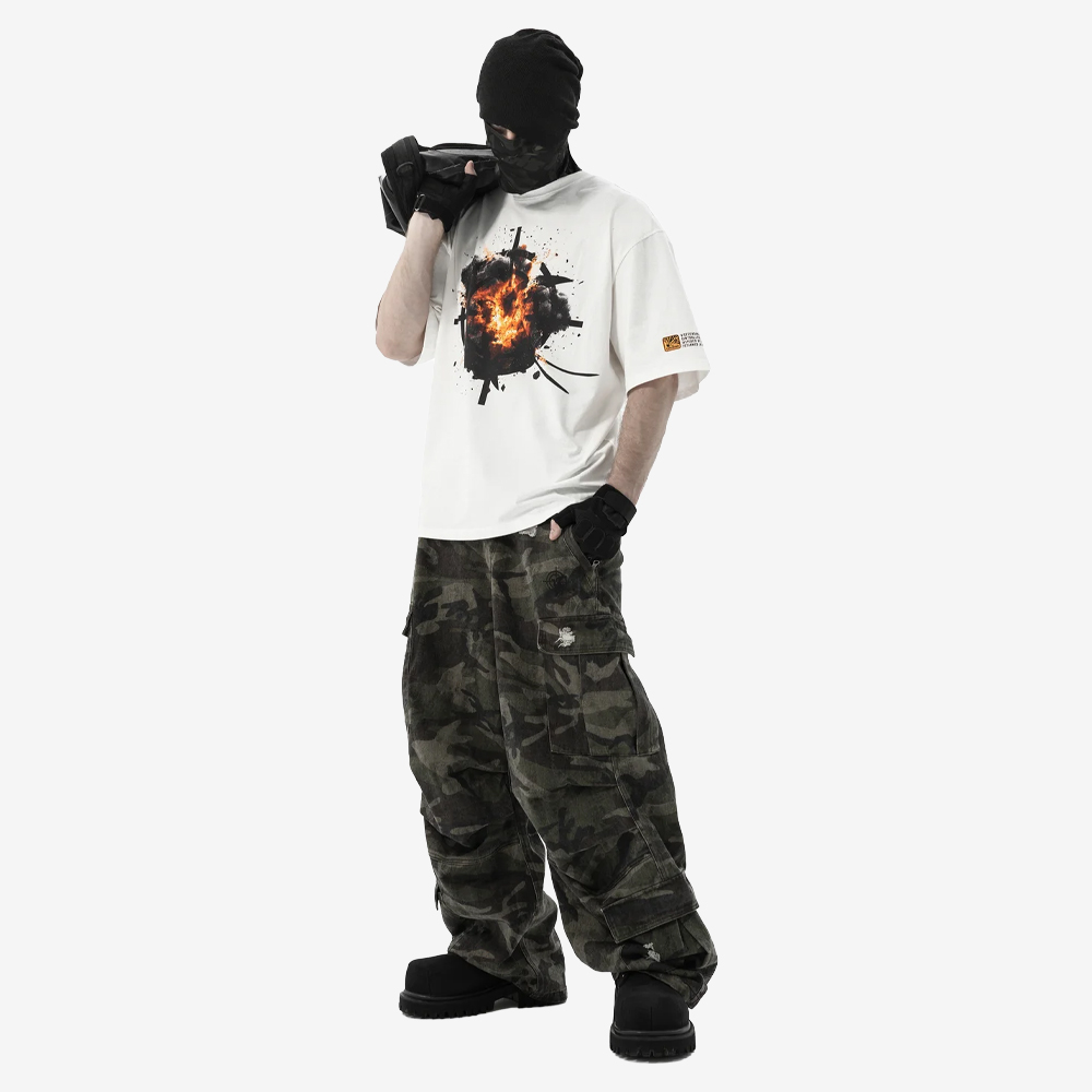 DETONATE Tee, White/Black/Orange#114839