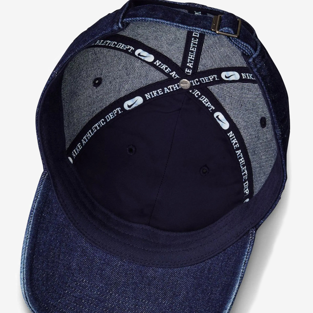 Unstructured Denim Cap, College Navy/White#113348