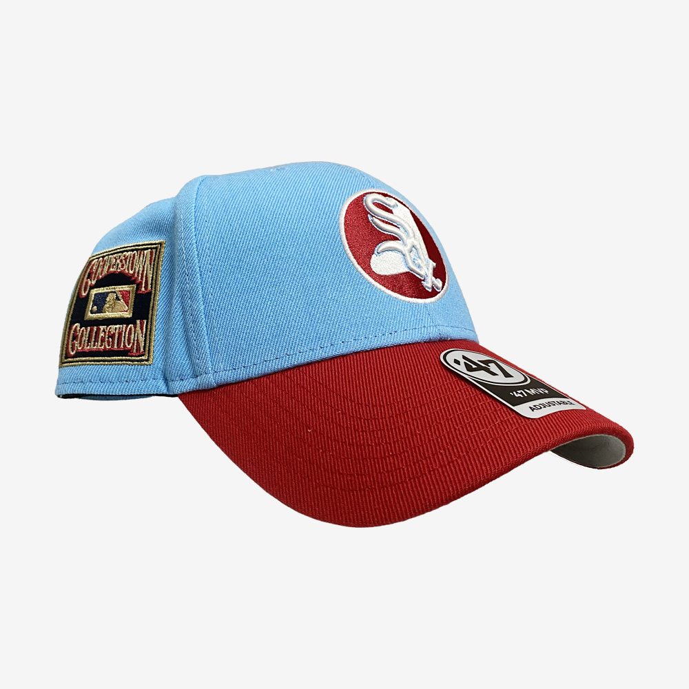 Chicago White Sox MLB Fashion Patch MVP Snapback, Light Blue/Red