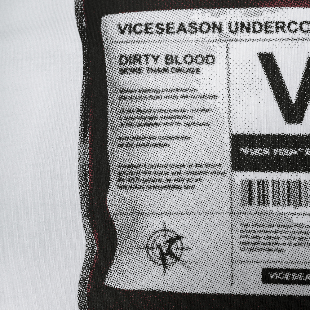 DIRTY BLOOD T-Shirt, White/Black/Red#114833