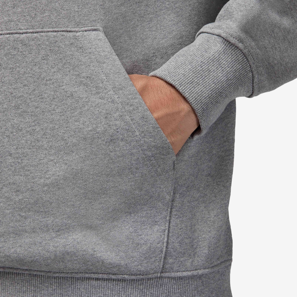 Flight Fleece Pullover Hoodie, Grey Heather/White#109758