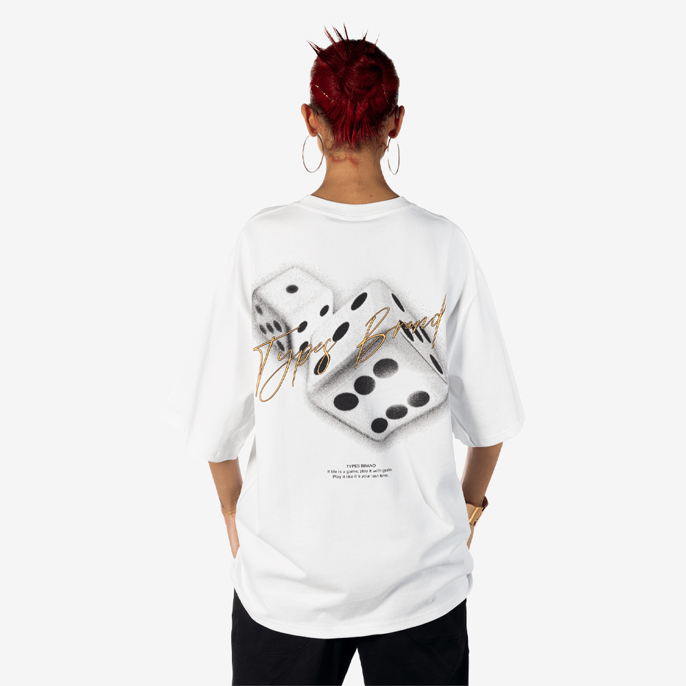 "Dice" T-Shirt, White#112772